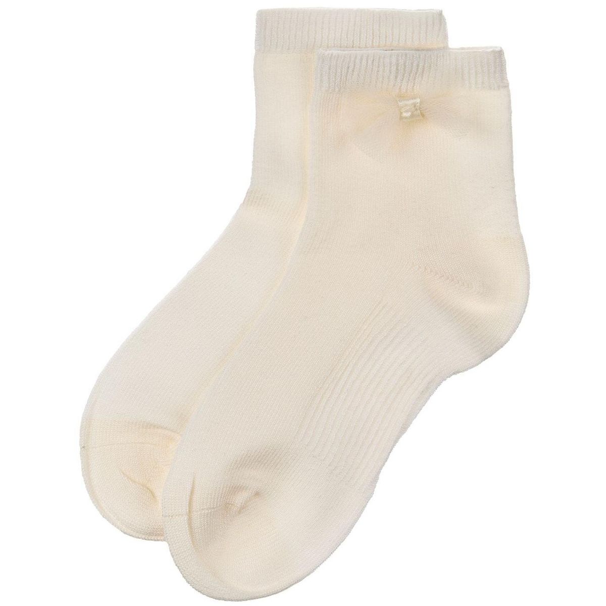 Memoi Girls Bow-Trimmed Mercerized Cotton Rich Ankle Sock - thumbnail 8