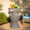 Syemin Ice Buckets, Design Fashion Insulated Ice Bucket with a Sealed Cover, Cooler Fast, for Outoor, Beach Use, Beige, 17.13"*17.13"*32.48" - 4 of 4