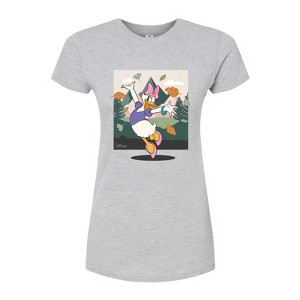 Women's - Disney - Daisy With Leaves Fitted Graphic T-Shirt - 1 of 3
