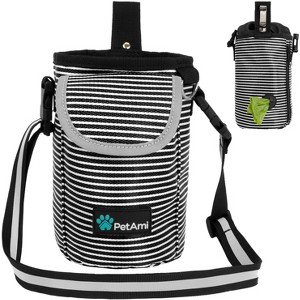 PetAmi Dog Treat Pouch, Large Pet Training Bag Pocket for Kibbles Toys, Trainer Essentials Supply Holder Waste Dispenser, 3 Ways to Wear - 1 of 4