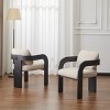 Upholstered Dining Chairs Set of 2 with Removable Pillow Back,Curved Arms and Solid Wood Frame for Dining Room Kitchen-Baofuwish - 2 of 4