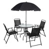 Celebalcony 4 - Person Outdoor Patio Dining Set Black - 2 of 4