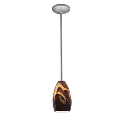 Access Lighting Champagne 1 - Light Pendant in  Brushed Steel