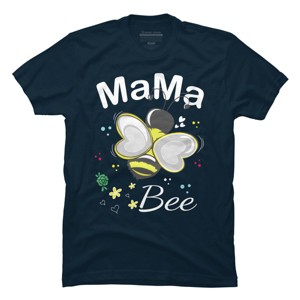 Men's Design By Humans Mama Bee Floral Pattern By Aminemangaka1 T-Shirt - 1 of 2