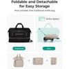 Rolling Duffle Bag with Wheels, 35L Carry on Travel Bag with Detachable Wheels, PVC Wet Pocket Duffel bag - 3 of 4