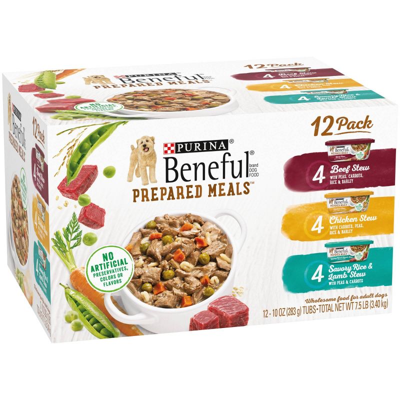 Beneful Prepared Meals Lamb, Chicken and Beef Stew Wet Dog Food Variety Pack, 5 of 9