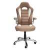Reclining Executive Office Chair with Flip-Up Arms High Back and Tilt Lock for Home or Work Use-3irtyhousy - 3 of 4