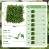 12 Pcs 20" x 20" Grass Wall Panels, Artificial Hedge Panels Greenery Wall - 3 of 4
