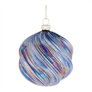 Iridescent Swirled Glass Ornament (Set of 6) - 1 of 2