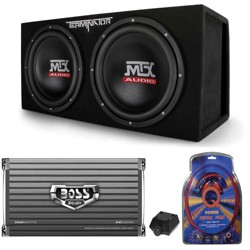 Pyramid BNPS102 10-Inch 1000W Subs Box Subwoofers Bandpass With 2 Channel Amp 