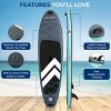 Inflatable Stand-Up Paddleboard for Water Adventures with Double-Action Pump, Adjustable Paddle, Black - 3 of 4
