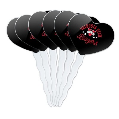 Valdosta Blazers Heart Love Cupcake Picks Toppers Decoration Set of 6