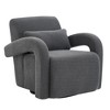 NicBex Couches for Living Room 30.7" Single Swivel Sofa Chair Cozy Armchair Teddy Fabric Upholstered Lounge Chair with Curved Arms for Apartment - 4 of 4