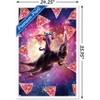 Trends International James Booker - Thug Space Cat On Dinosaur Unicorn Framed Wall Poster Prints - 3 of 4
