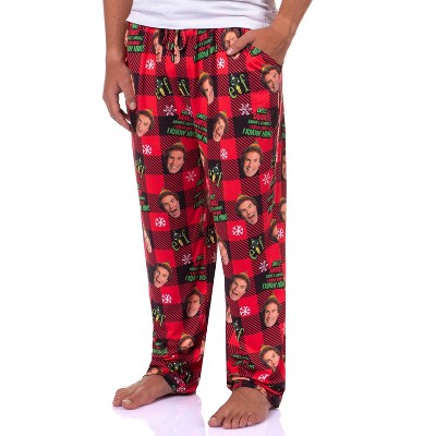 Elf The Movie Men's Santa's Coming! Christmas Tossed Sleep Pajama Pants Red