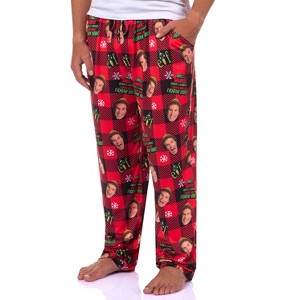 Elf The Movie Men's Santa's Coming! Christmas Tossed Sleep Pajama Pants Red - 1 of 4