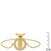 Steeltime Ladies 18k gold plated brass simulated diamonds Our Lady of Guadalupe drawstring bracelet - 3 of 4