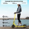 Topteng Folding Electric Scooter for Adult with Deck Light - 220lb Capacity, 21.8 Mile Range, 8.5" Wheels, Yellow - 2 of 4