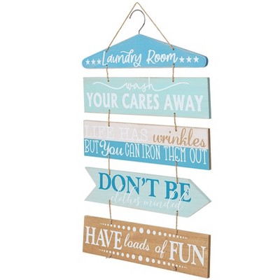 The Lakeside Collection Country Blue Laundry Room Collection - Laundry Wall Sign