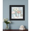 HomeRoots Pastel Peonies Pretties Black Framed Print Wall Art - 2 of 4