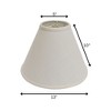 Vynxaria Lampshades: Off White Slant Deep Cone Hardback Shade, 5" x 13" x 10" with Washer Fitter - 3 of 4