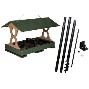 JCS Wildlife Large Fly Thru Bird Feeder- Mounting Pole Bundles Available - 1 of 4