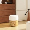 Jennifer Taylor Home Nebula Round Burl Wood Upholstered Ottoman - 4 of 4