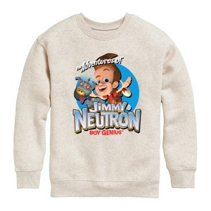 Boys' - Jimmy Neutron - Boy Genius Graphic Long Sleeve Fleece Sweatshirt - 1 of 4