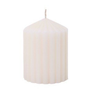 3"x4" Ribbed Pillar Candle - Bullseye's Playground™ - 1 of 3