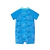 Andy & Evan  Infant  Blue Swim Romper w/Hat - 4 of 4