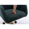 TiramisuBest Green Wool Teddy Office Chair with Gold Legs, Adjustable Height, 360 Revolve - 3 of 4