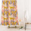 Lathe Quill Color Block Monstera Heavy Shower Curtain Pink - Deny Designs: 74" Length, Microfiber, Ring Top - 2 of 3