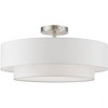 Livex Lighting Meridian 3 - Light Semi-Flush Mount in  Brushed Nickel - 4 of 4