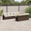 vidaXL Garden Sofa Set Brown PE rattan Large Foldable Garden Sofa Set - 2 of 4