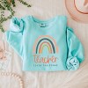 Simply Sage Market Teacher Livin' The Dream Rainbow Lightweight Garment Dyed Sweatshirt - 3 of 4