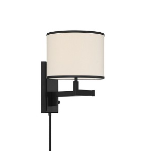 Crystorama Lighting Madison 1 - Light Swing Arm Lamp in  Matte Black - 1 of 4