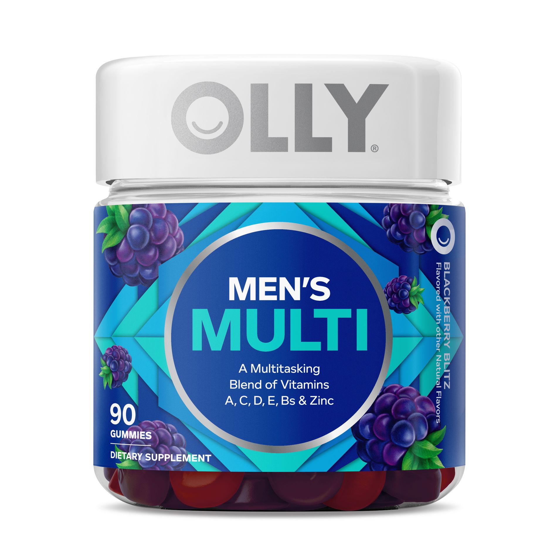 OLLY Men's Multivitamin Gummy - Blackberry Blitz - 90ct