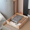 BRINJOY Water Hyacinth Desktop Storage Tray - Handwoven A4 Letter Mail Sorter, Magazine Folder with Metal Frame, Natural Office Storage Basket - 4 of 4