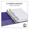 Samsill Earth's Choice Plant-Based Economy Round Ring View Binders, 3 Rings, 3" Capacity, 11 x 8.5, Purple, 2/Pack - 4 of 4