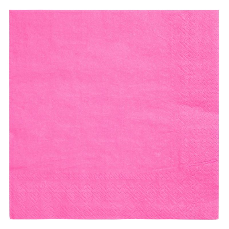 Juvale 72 Pieces of Hot Pink Party Supplies with Paper Plates, Cups, and Napkins for Birthday Decorations, Serves 24, 4 of 9