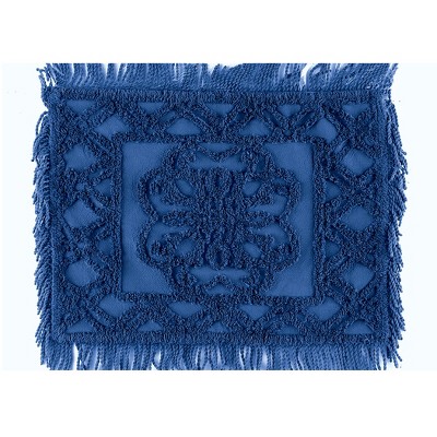 Collections Etc Elegant Chenille Lattice Scroll Design with Fringe Pillow Sham