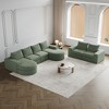 Oversized Chenille Cloud 6-Module Sectional Sofa with Chaise, U-Shaped Modern Upholstered Sofa, Neck Pillows, High-Density Foam, No Assembly Needed - 2 of 4