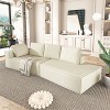 Modern  Chenille Sectional Sofa Set, Upholstered Sleeper Couch, Chaise Lounge for Living Room, Bedroom, Indoor Furniture - Maison Boucle - 2 of 4