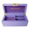 Friends TV Series Purple Lacquer with Gold Frame Accent Wooden Jewelry Storage Organizer Box - 3 of 4