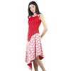 Artyska Women's Round Neck Sleeveless Asymmetric Dress With Lace Design - 2 of 4