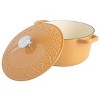 Spice By Tia Mowry Savory Saffron 3.5 Quart Enameled Cast Iron Dutch Oven with Lid - 2 of 4
