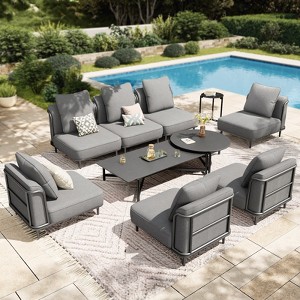 Captiva Designs Low-Profile Metal Outdoor Patio Modular Furniture