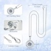 Moissanite Necklace for Women, 1 Carat Moissanite Halo Pendant Necklace for Wife, Mom Anniversary Jewelry Gifts - 3 of 4