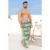 HAPPY BAY Men's Holiday Pareo Standard Swimsuits Elegant Vacation Summer Sarong Swimwear Long Swim Beach Wrap for Men One Size Black, flamingo - 4 of 4