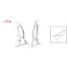 Unique Bargains 1-inch 25mm Dia Double Drapery Curtain Rod Wall Bracket White 2 Pcs - 3 of 3